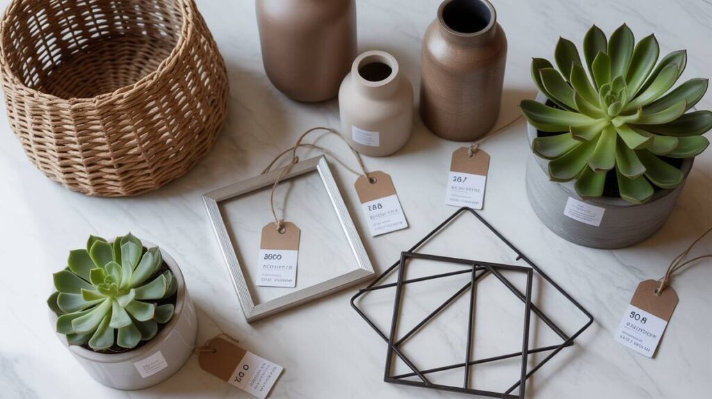 stylish cheap home decor items on display at an affordable home store