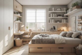 how to organize a small bedroom