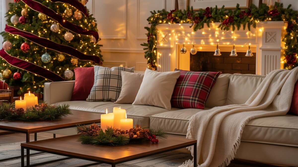 living room xmas decor ideas