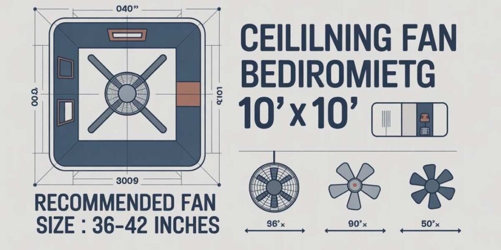 Best Ceiling Fan Size for a 10x10