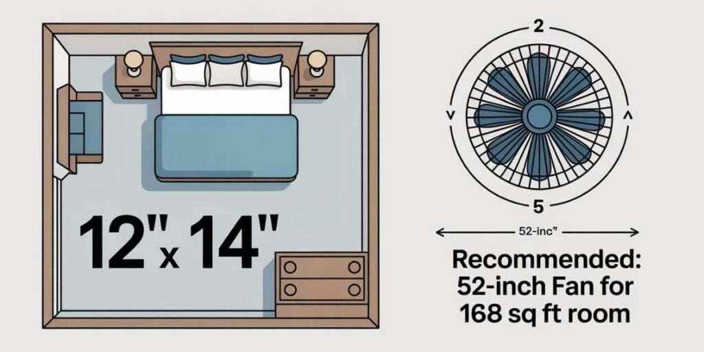 What Size Ceiling Fan for a 12x14
