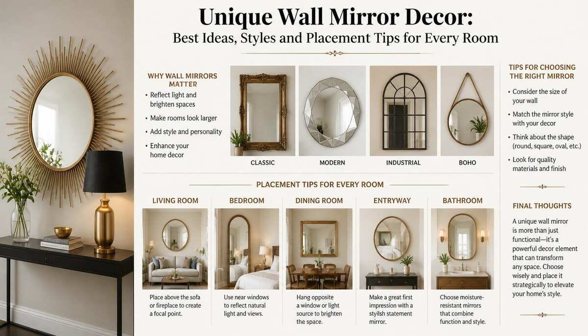Unique wall mirror decor