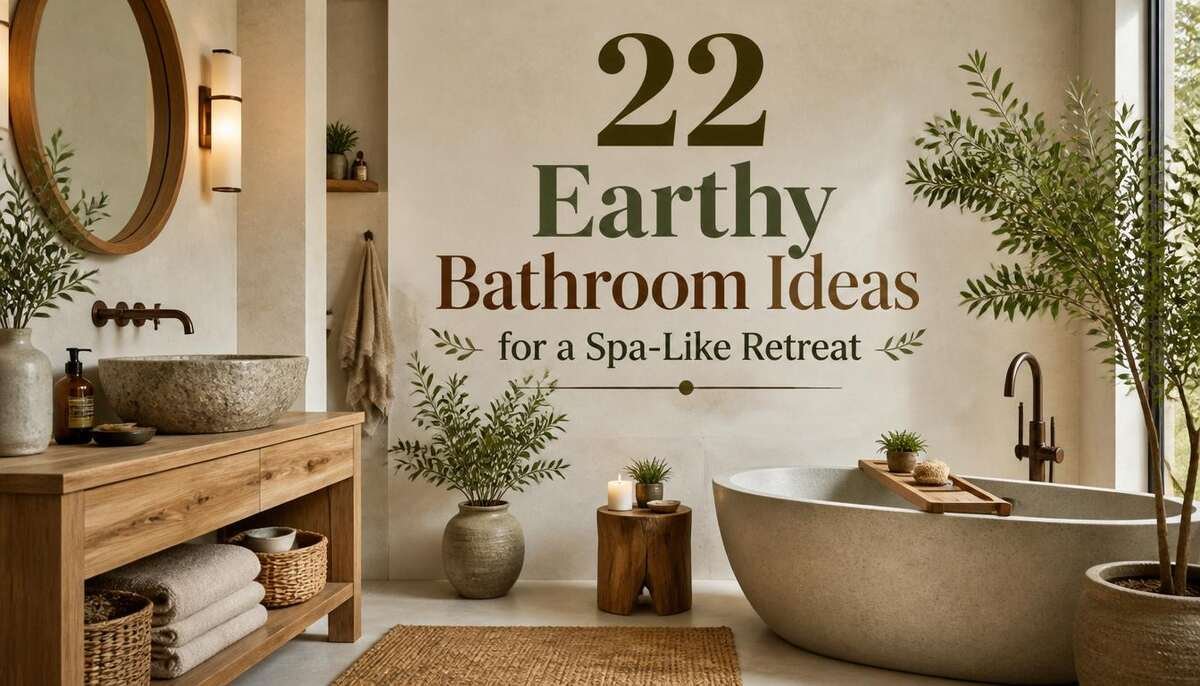22 Earthy Bathroom Ideas for a Spa-Like Retreat- Earthy Bathroom Ideas