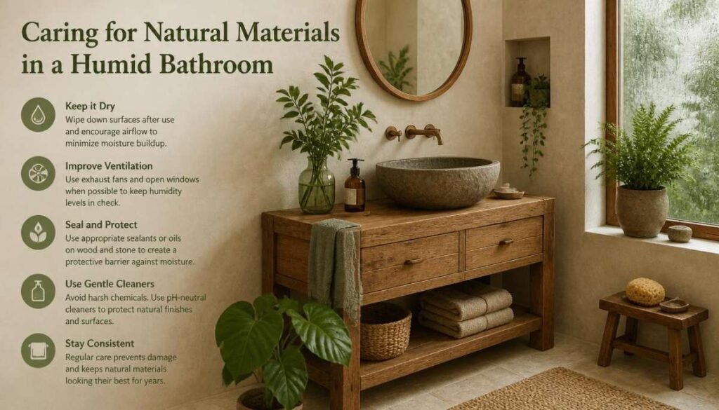 Caring for Natural Materials in a Humid Bathroom
