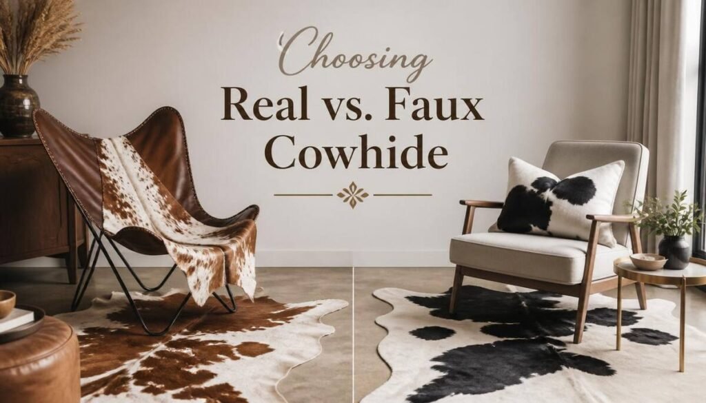Choosing Real vs. Faux Cowhide