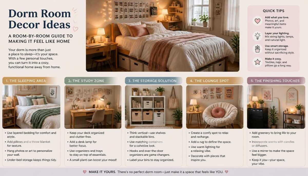Dorm Room Decor Ideas A Room-by-Room Guide to Making It Feel Like Home-Dorm Room Decor Ideas