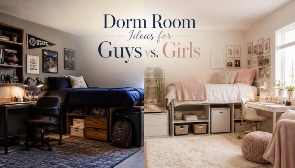 Dorm Room Ideas for Guys vs. Girls