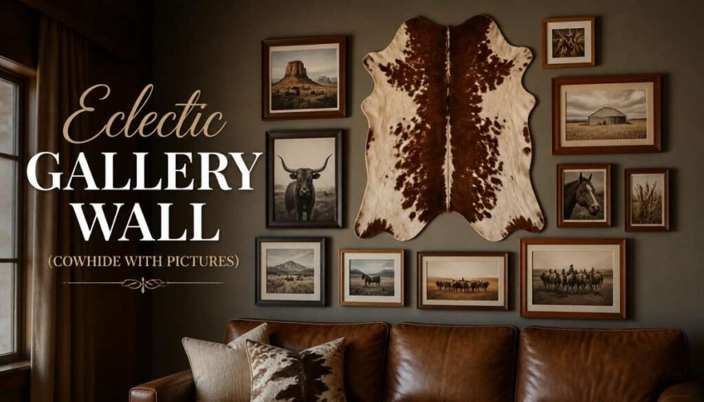 Eclectic Gallery Wall (Cowhide With Pictures)