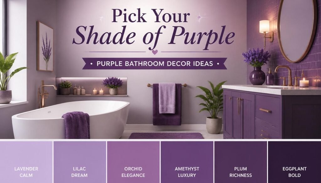 First, Pick Your Shade of Purple-Purple Bathroom Decor Ideas