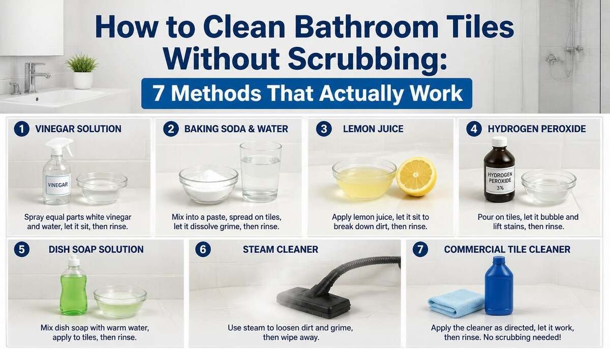 How to Clean Bathroom Tiles Without Scrubbing