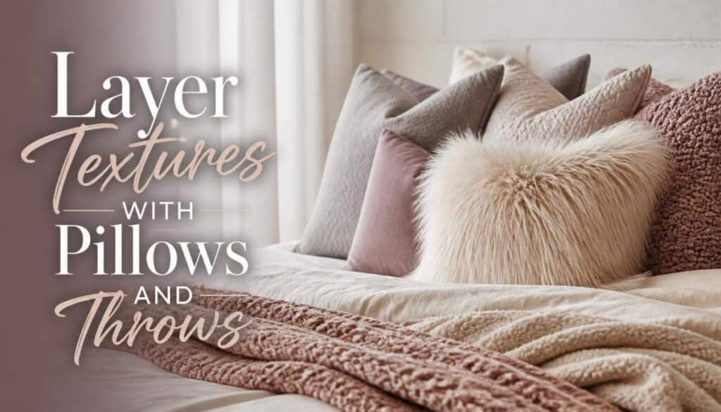 Layer Textures With Pillows and Throws