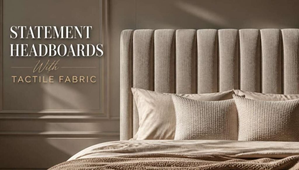 Statement Headboards With Tactile Fabric