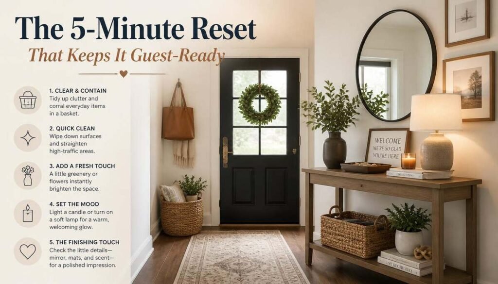 The 5-Minute Reset That Keeps It Guest-Ready