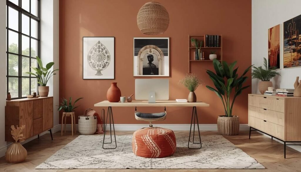 The Boho Color Palette for a Focused Workspace