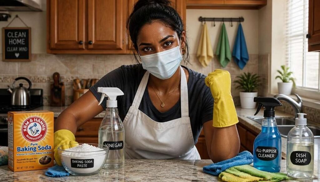 Method 2: Baking Soda Paste and Vinegar Spray