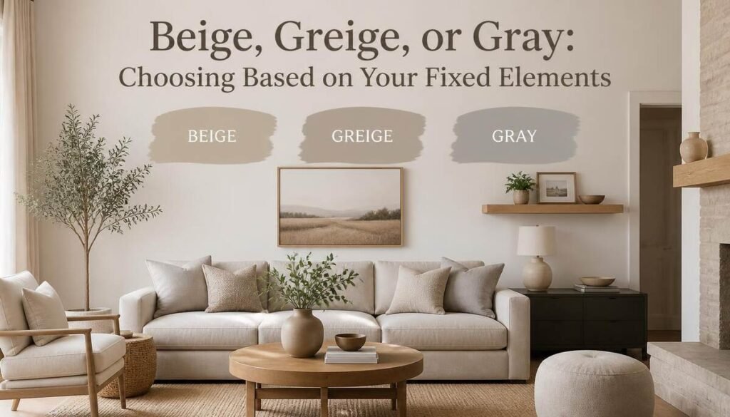 Beige, Greige, or Gray Choosing Based on Your Fixed Elements