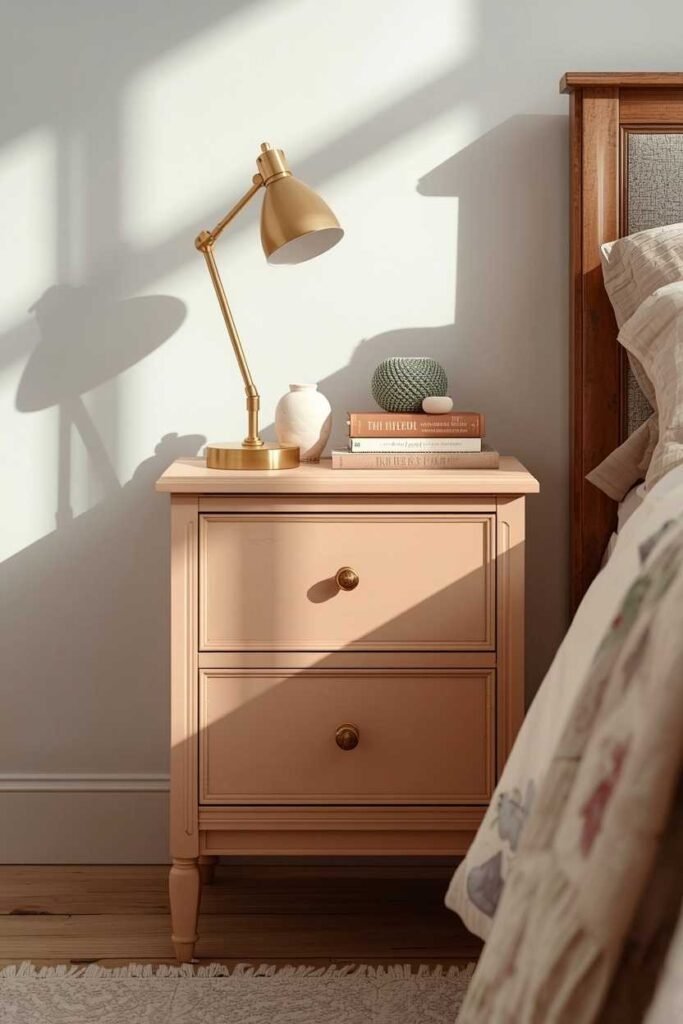Painted DIY nightstand makeover for a teenage bedroom