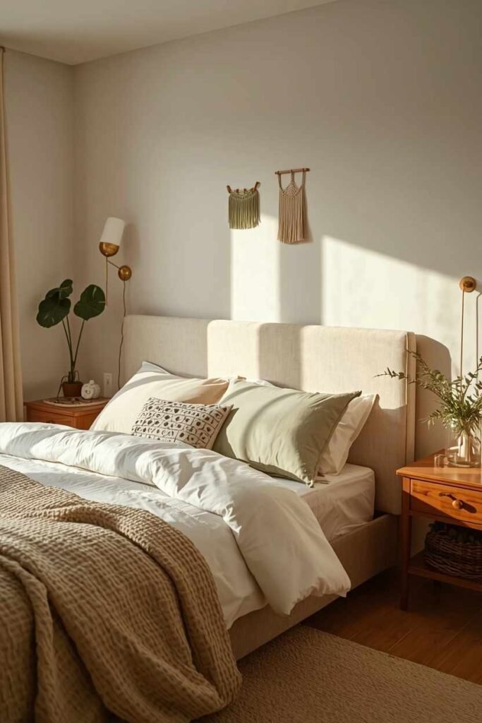 DIY upholstered headboard idea for a teenage bedroom