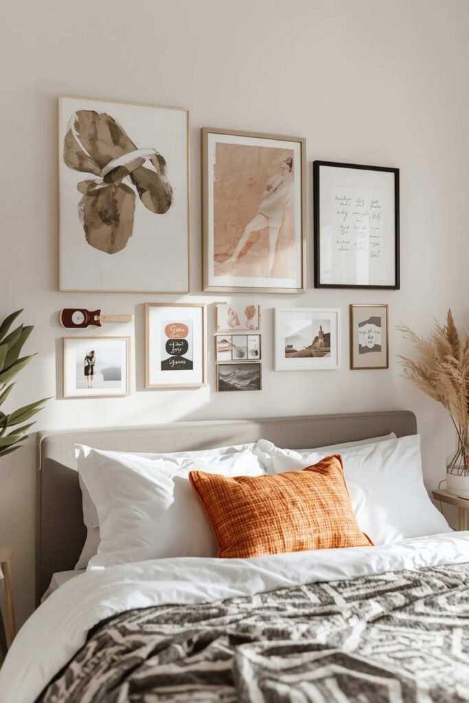 Personalized DIY gallery wall for a teenage bedroom