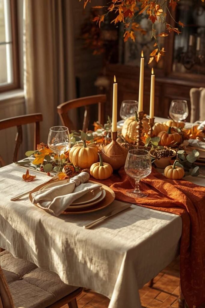 Birthday tablecloth decor with simple decorations