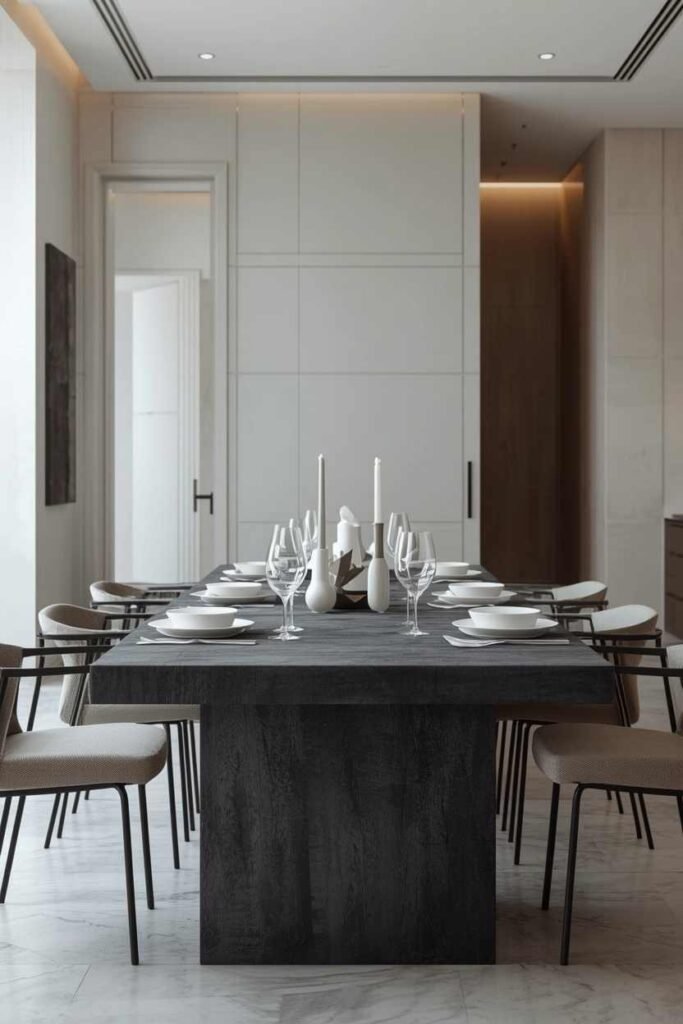 Modern tablecloth decor with clean lines