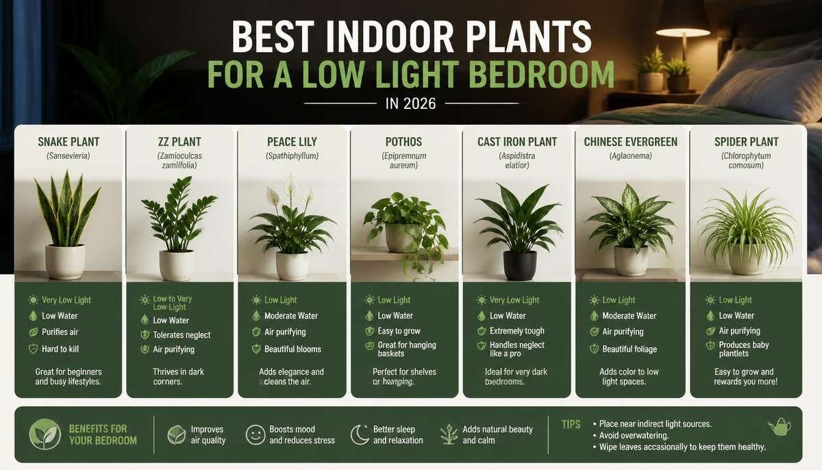 Best Indoor Plants for a Low Light Bedroom