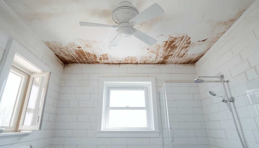 Permanently preventing mold from returning to bathroom ceiling