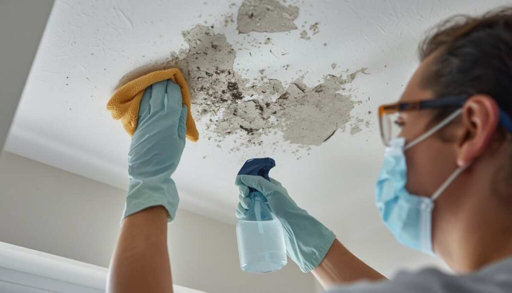Removing mold from bathroom ceiling without bleach