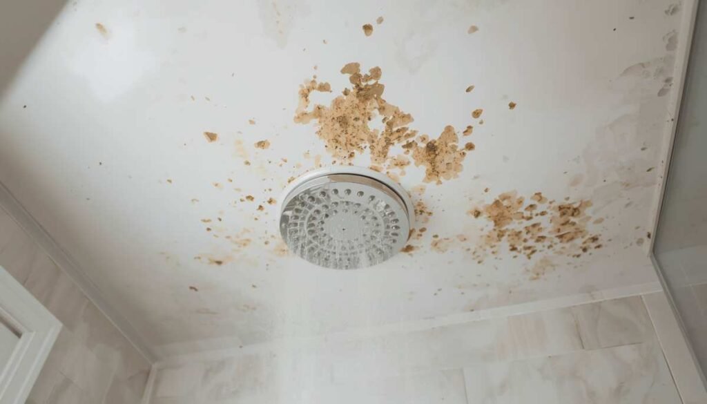 Why mold grows on a bathroom ceiling